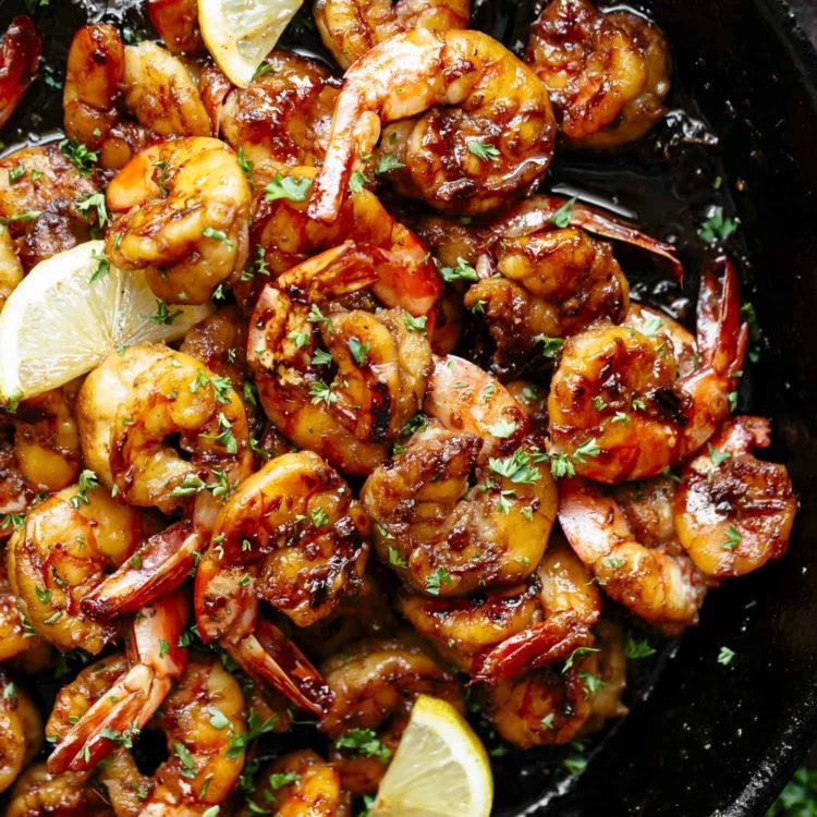 Honey Garlic Marinade Fresh Shrimp.